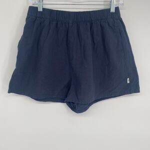 Rhythm Classics Shorts Womens 6 Linen Navy Coastal Grandma Nautical